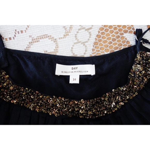 Day Birger et Mikkelsen Black Peplum Cami sz XS - Picture 3 of 3